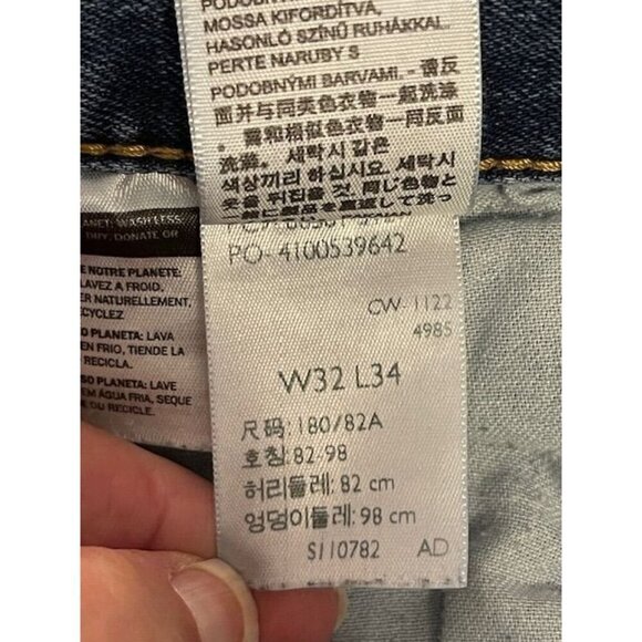 Levi's 501 Slim Fit Jeans W32 L34‎ Button Fly Medium Wash Denim Men's - Picture 5 of 16